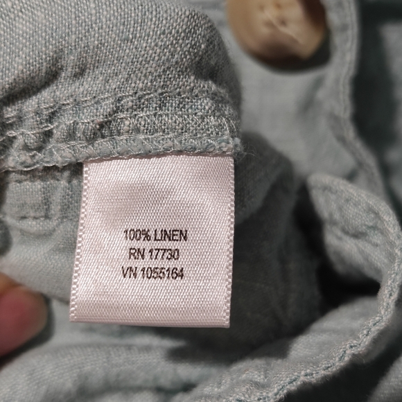 Vintage Linen XL Cardigan Cherokee Baby Blue Textured Button Up - Picture 5 of 7